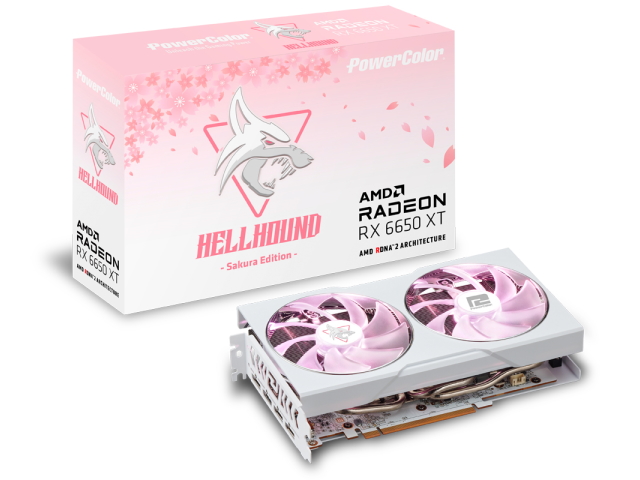 PowerColor Hellhound Sakura AMD Radeon RX 6650 XT 8GB GDDR6 PowerColor Hellhound Sakura AMD Radeon RX 6650 XT 8GB GDDR6