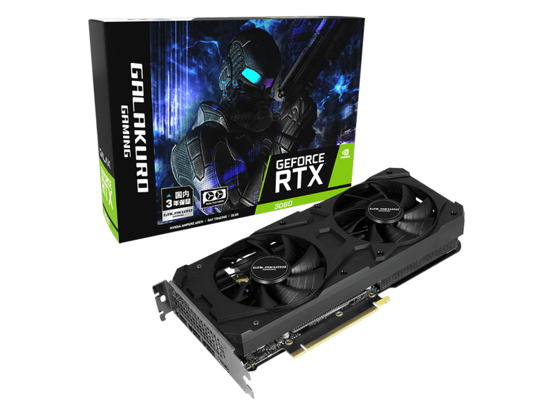 玄人志向 GG-RTX3060-E8GB/DF GEFORCE RTX 3060 8GB 128-bit GDDR6 PCI
