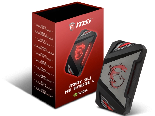 MSI MSI 2WAY SLI HB BRIDGE L NVIDIA GEFORCE GTX 1080 Ti/1080/1070 