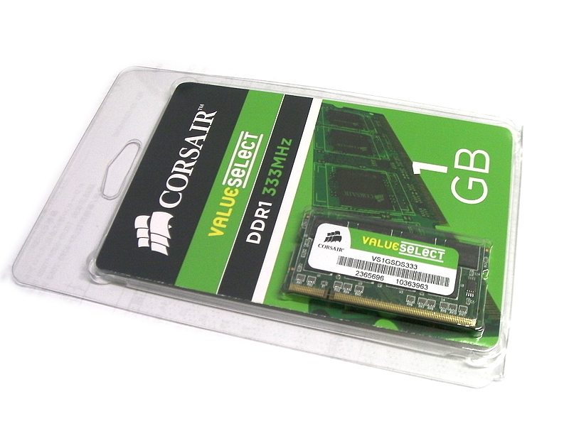 Corsair VS1GSDS333 S.O.DIMM DDR333 1GB CL2.5 保証1ヶ月 VS1GSDS333