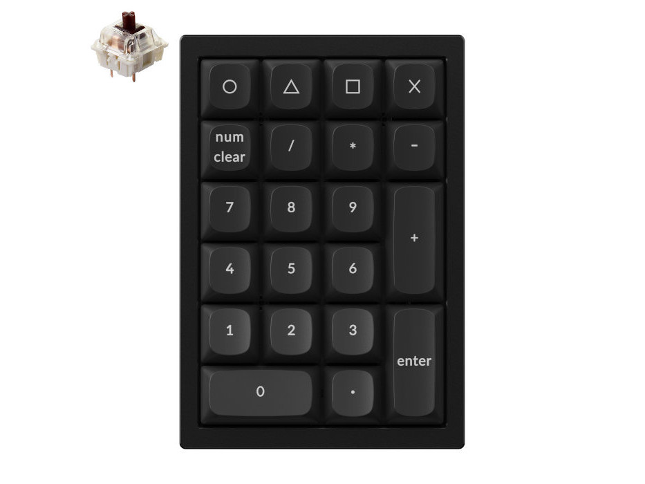 Keychron Q0 メカニカルテンキー◆バナナスイッチ◆カーボンブラック Keychron Q0 メカニカルテンキー◇バナナスイッチ◇カーボン