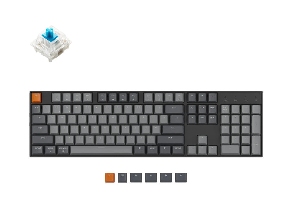 Keychron Keychron K10 ワイヤレス・メカニカルキーボード White LED 