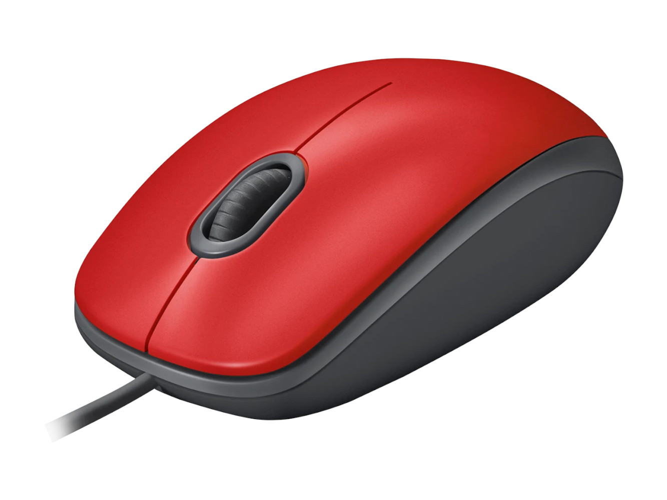 Logitech 有線マウス ブラック レッドLED