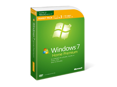 Microsoft Windows 7 Home Premium アップグレード ファミリー