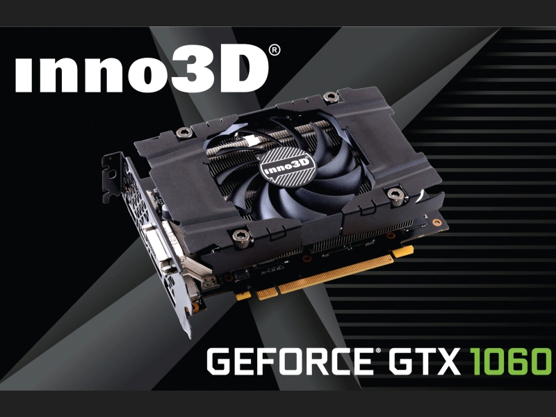 ショートサイズのGTX1060 6GBモデル「Inno3D GeForce GTX 1060 Compact
