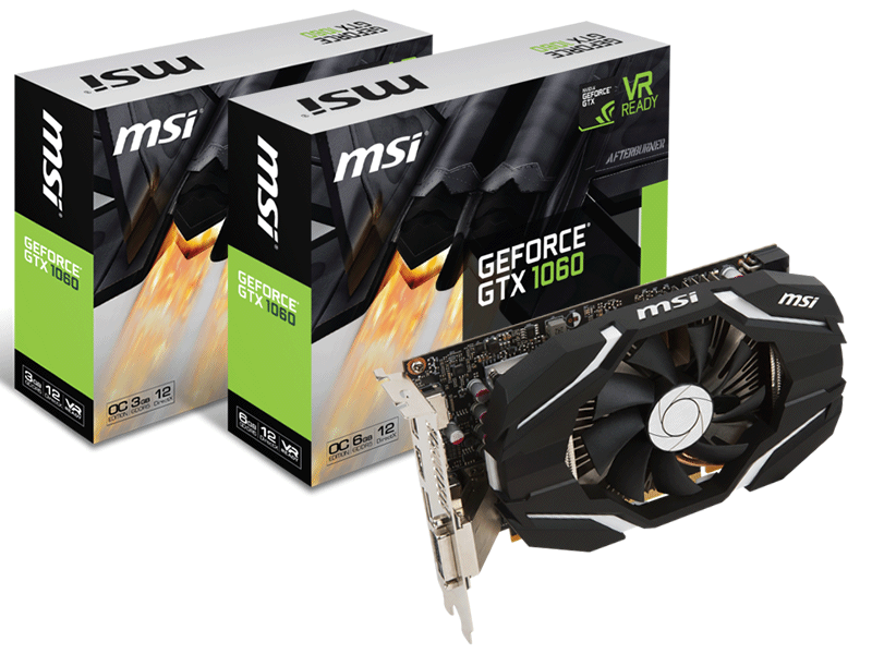 MSI、コンパクトでシングルファン仕様のGEFORCE GTX1060グラフィック