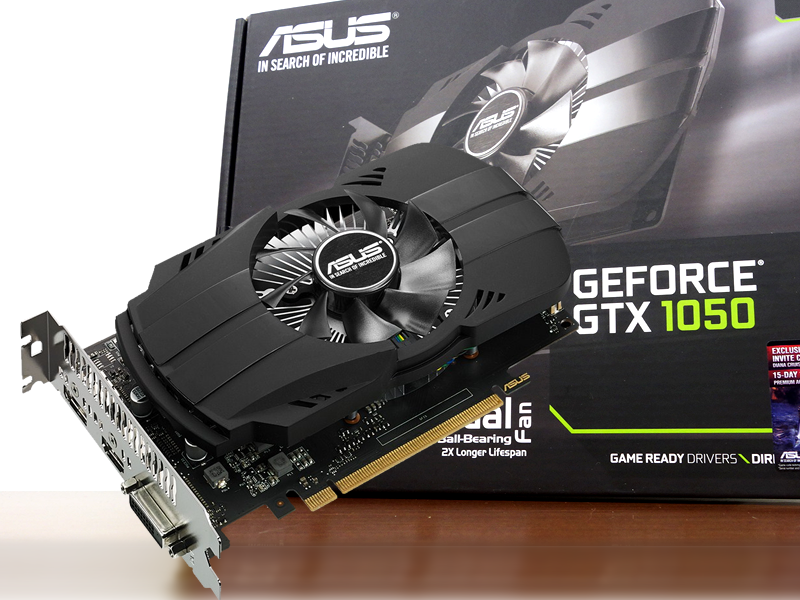 ASUS、質実剛健でスタンダードスペックなGEFORCE GTX1050搭載カード