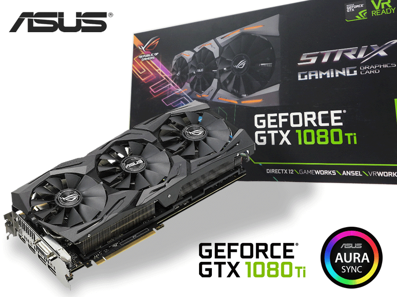 ASUSから独自設計でオーバークロック仕様のGTX 1080Ti搭載カード「ROG
