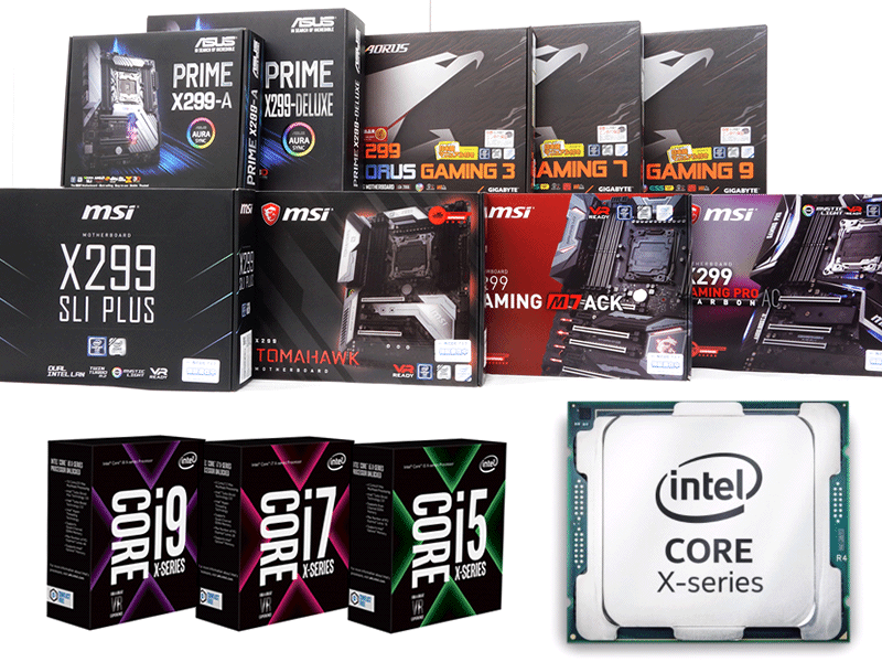 インテルCore XシリーズとX299チップセットマザーボード販売解禁