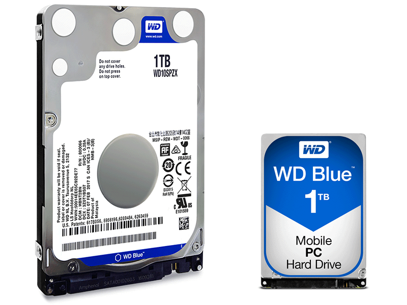 2.5インチ薄型7mmのWD BLUE PC MOBILE HDDシリーズから新1TBモデル