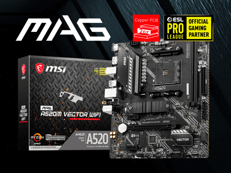 MSIから無駄を排したA520チップセット採用ゲーマー向けマザーボード