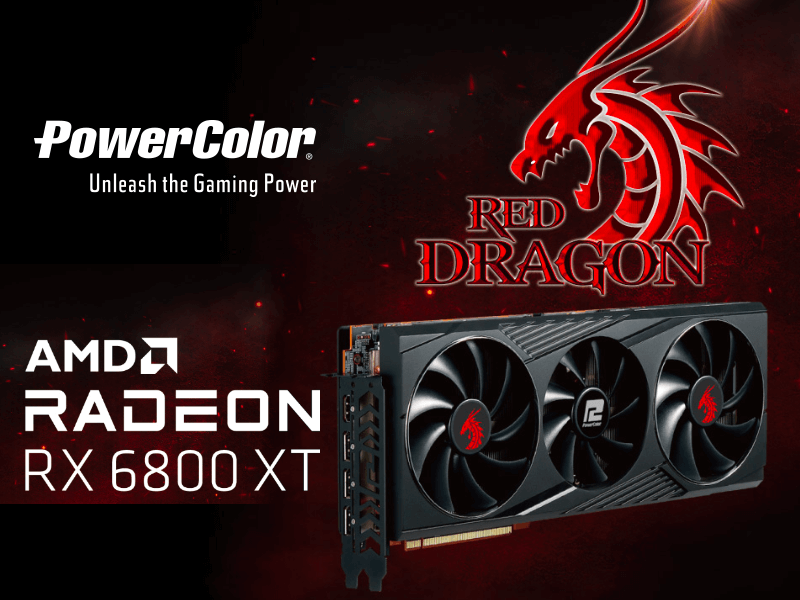 PowerColor、OC仕様の Radeon RX 6800 XT搭載カード「Red Dragon AMD