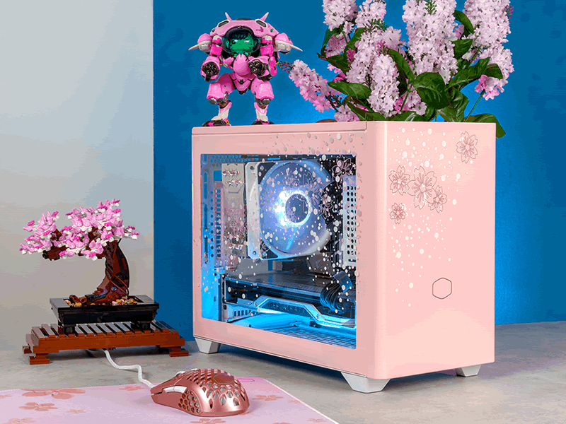 数量限定のカワイイケース、ピンクカラーに桜柄デザインを施したMini