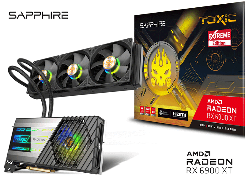 空水ハイブリット冷却、SAPPHIREのRX 6900 XT搭載カード「TOXIC Radeon