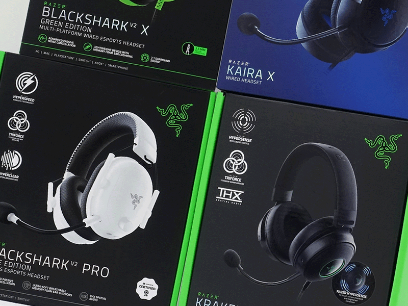 Razerから新色や新機能を搭載したゲーミングヘッドセット4種とウェブ