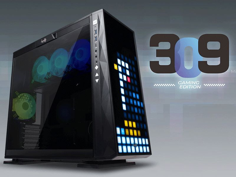 I*i様 ゲーミングPCパーツセット ATXケース　動作未確認 遊び心満載、144個の大量LEDがフロントパネルに実装されたATXケースの