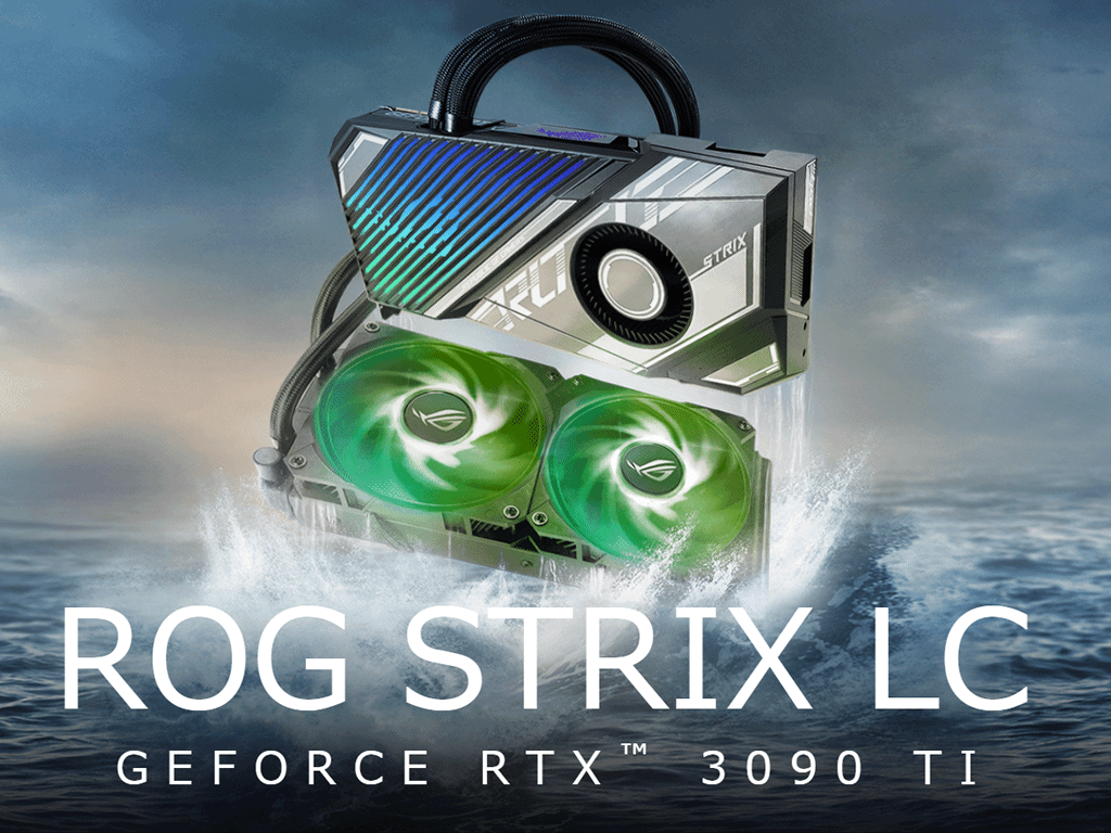 ASUS ROG STRIXブランドから簡易水冷ユニットのRTX 3090 Ti搭載カード
