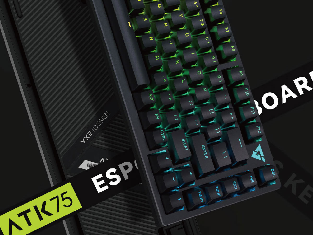ラピッドトリガー搭載USBテンキーレス75%キーボードATK75にGateron 2.0
