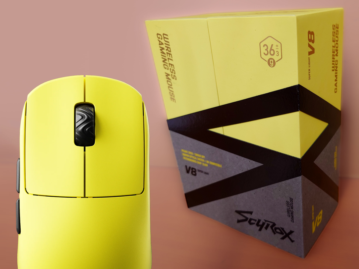 超高コスパのワイヤレスゲーミングマウス「SCYROX V8」に新色イエロー