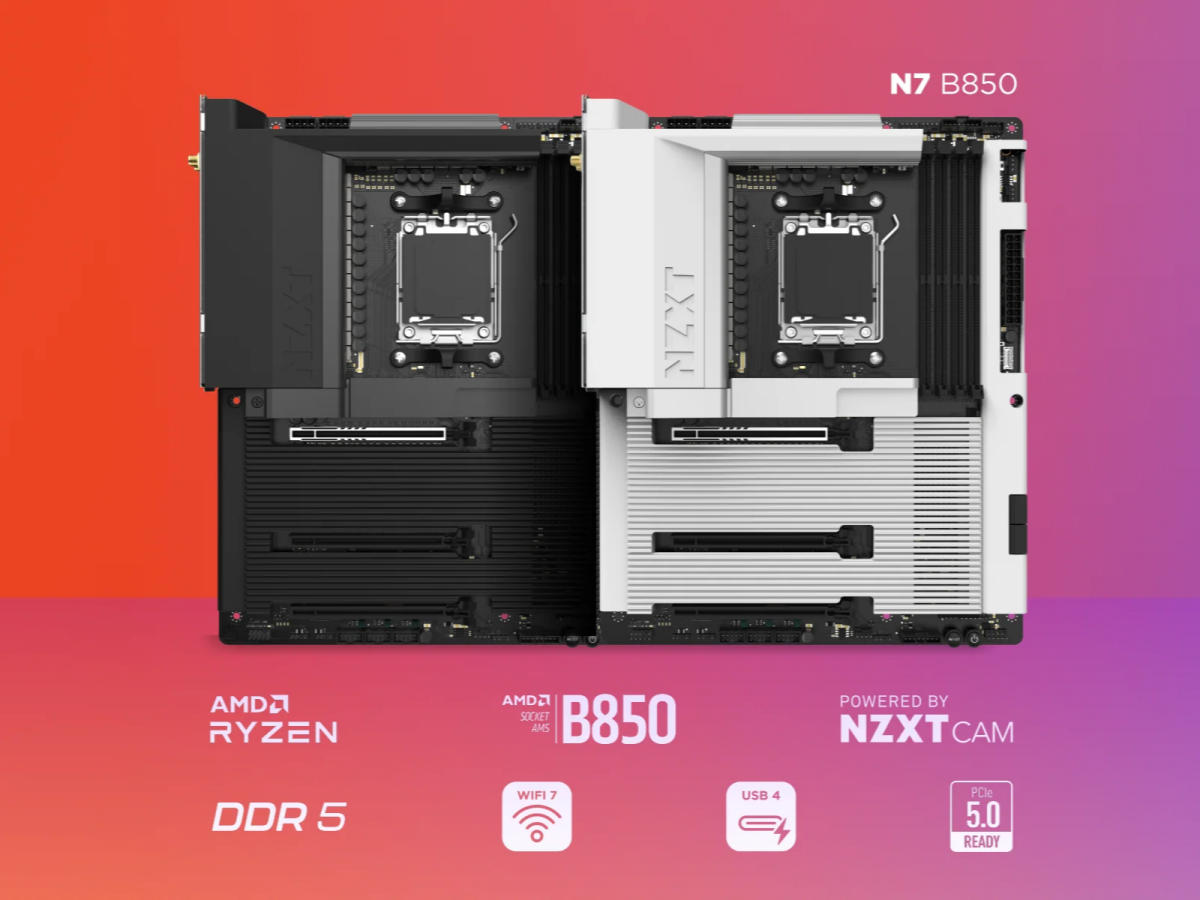 NZXTのフルカバー採用ATXマザーボード「N7」シリーズにAMD B850チップ