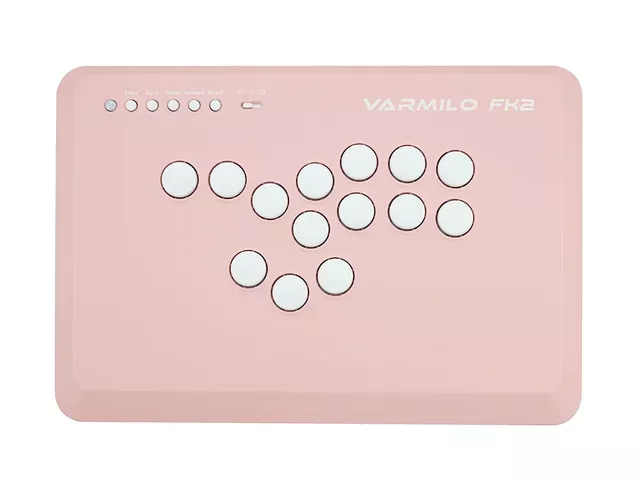 Varmilo FK2 Pink Leverless Arcade Controller for Fighting Games