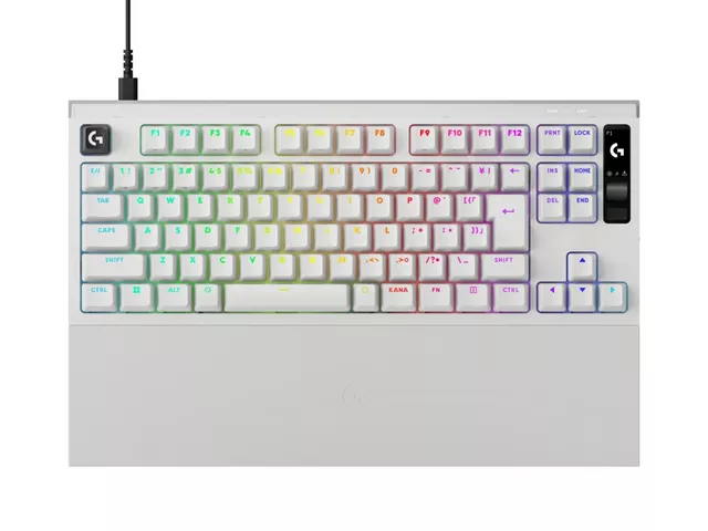 Logicool PRO X2 RAPID ホワイト PRO OLED 搭載 8K 有線 TKL アナログ