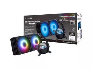 未使用開封済　玄人志向 KURO-AIOWC360L/V2 水冷CPUクーラー 玄人志向がサイズとコラボした簡易水冷クーラー「KURO-AIOWC360L」【PC