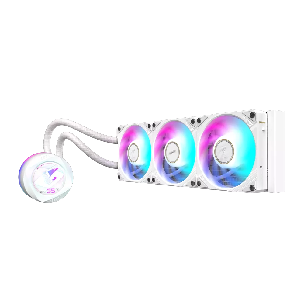 GIGABYTE AORUS WATERFORCE X II 360 ICE 3連ファンラジエーター搭載