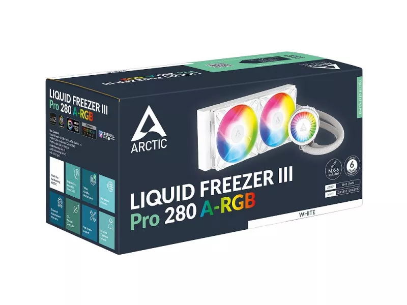 PC用ファン・クーラー ARCTICLIQUID FREEZER III 280 A-RGB White 販売終了】 ARCTIC Liquid Freezer III 280 A-RGB (White) | PCパーツ