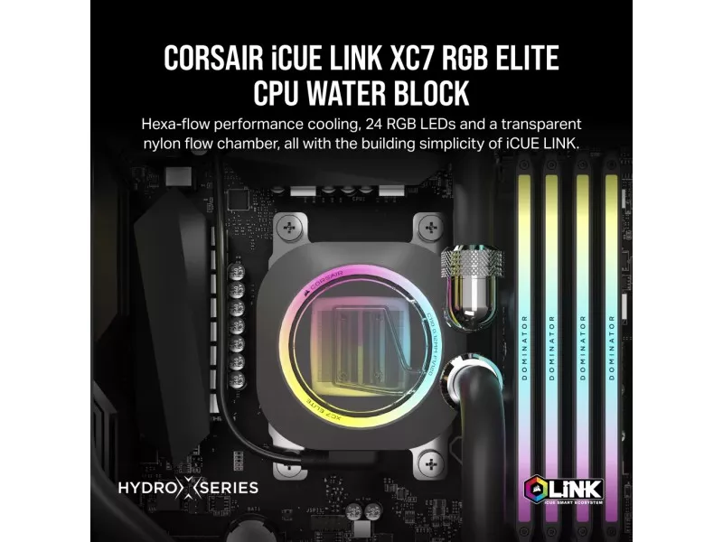 Corsair iCUE LINK XC7 RGB ELITE CPU ウォーターブロック - ステルス