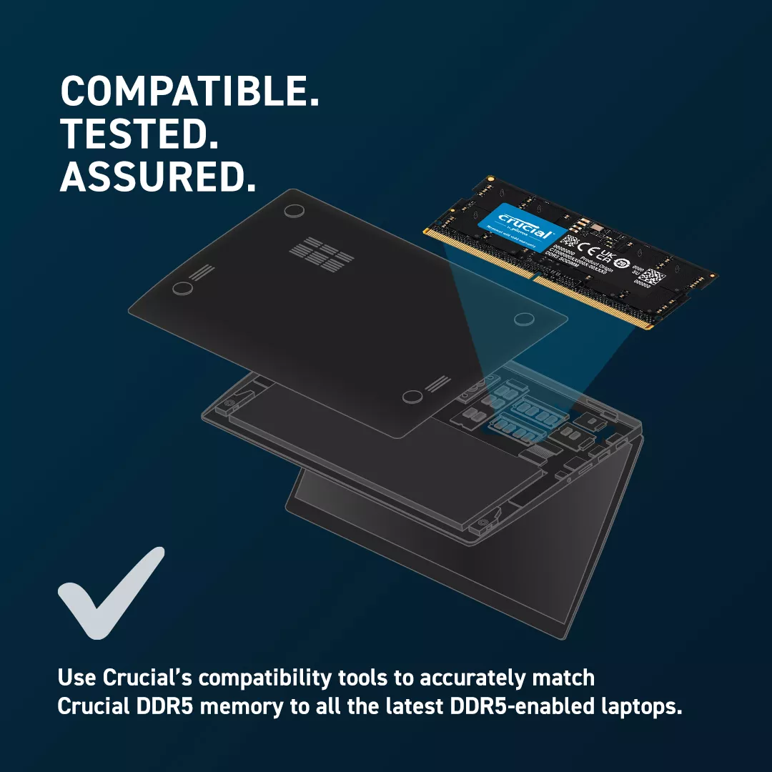 Crucial Crucial CT2K24G56C46S5 262pin SO-DIMM DDR5-5600 CL46 Crucial Crucial CT2K24G56C46S5 262pin SO-DIMM DDR5-5600 CL46
