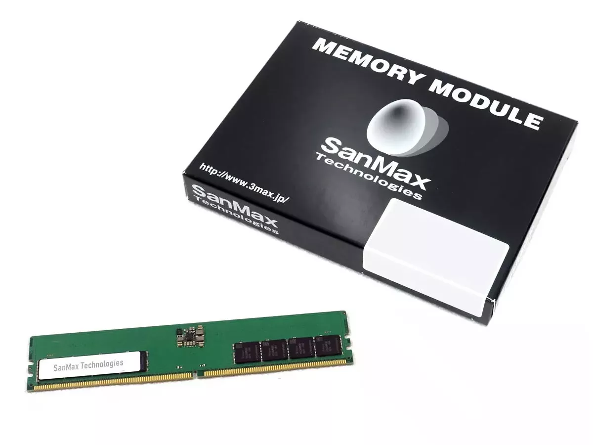 SanMax DDR5-5600 32GB メモリ 本体 SanMax SMD5-U32G88M-56B SanMax DDR5 288pin DDR5-5600 CL46 32GB
