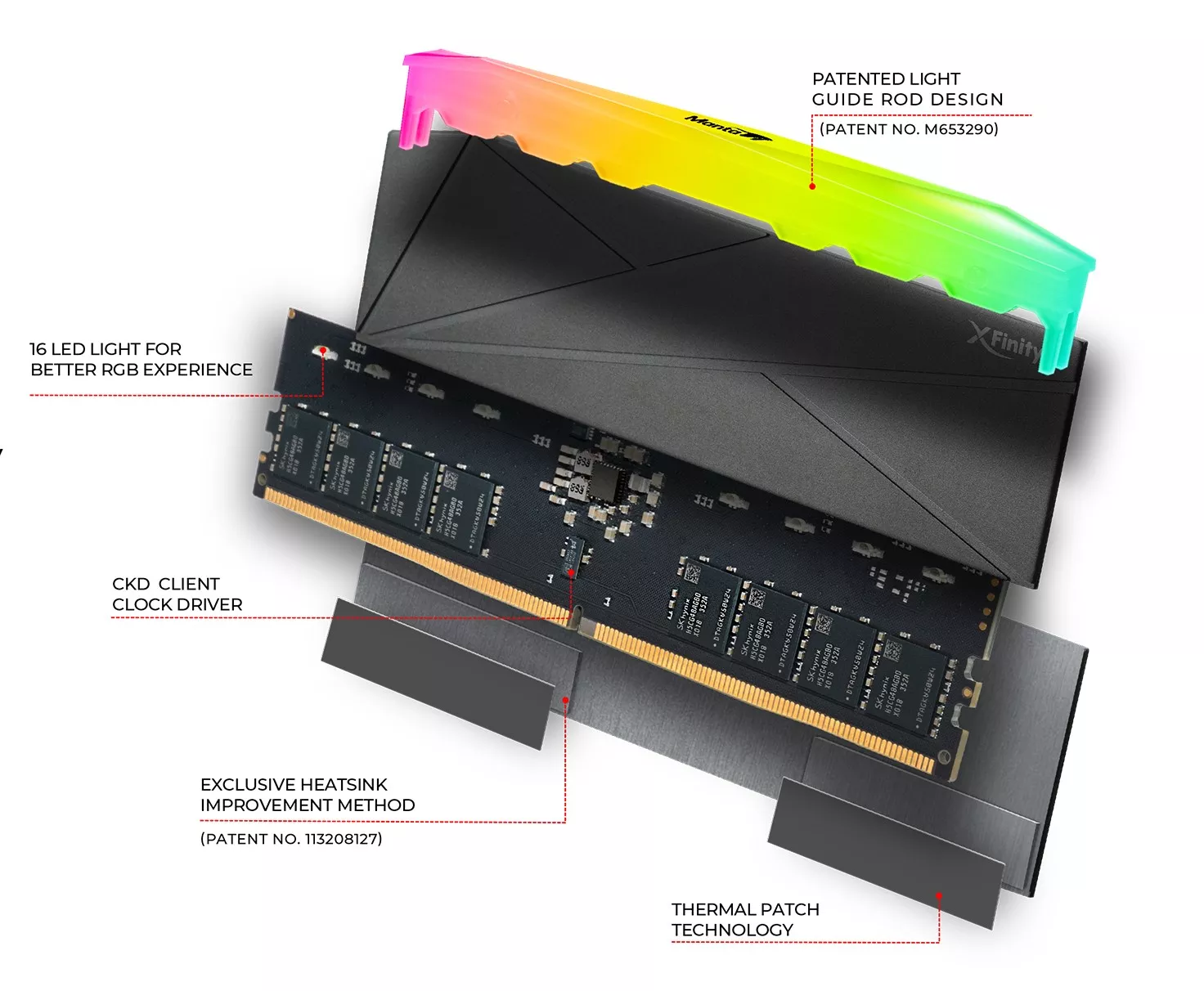 V-Color TMXFCL2488842KGK Manta XFinity RGB DDR5 288pin CU