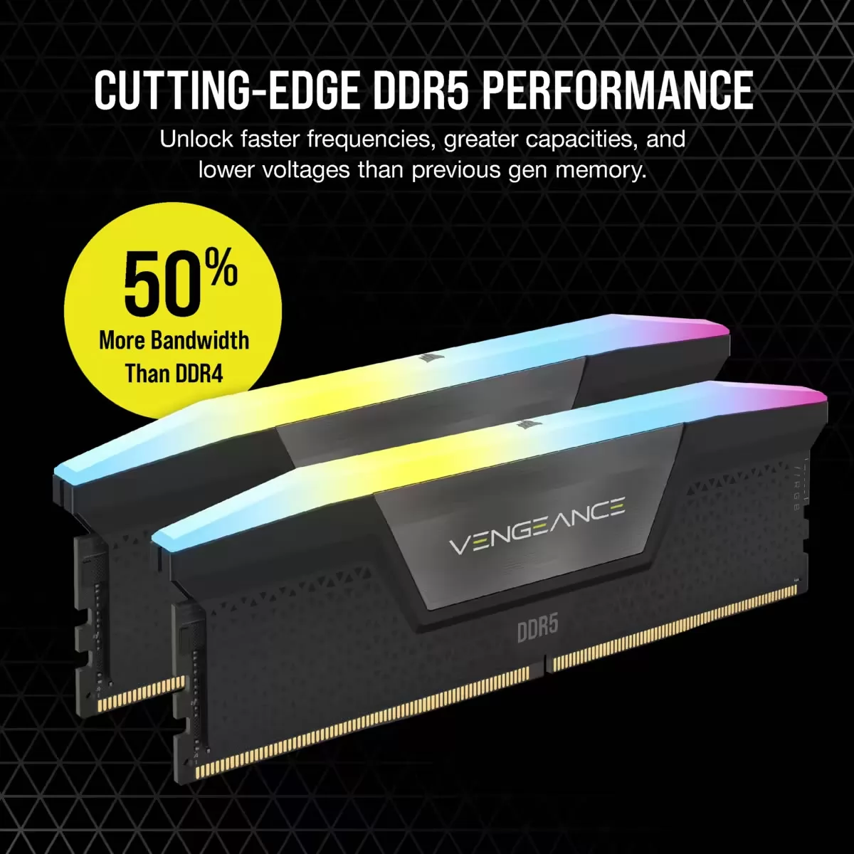 Corsair CMH64GX5M2B6000C40 VENGEANCE RGB DDR5 288pin DDR5 Corsair CMH64GX5M2B6000C40 VENGEANCE RGB DDR5 288pin DDR5