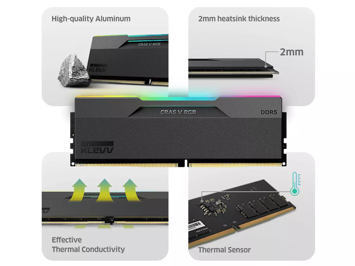 KLEVV(Essencore) KD5KGUD80-60A300G CRAS V RGB 288pin DDR5-6000