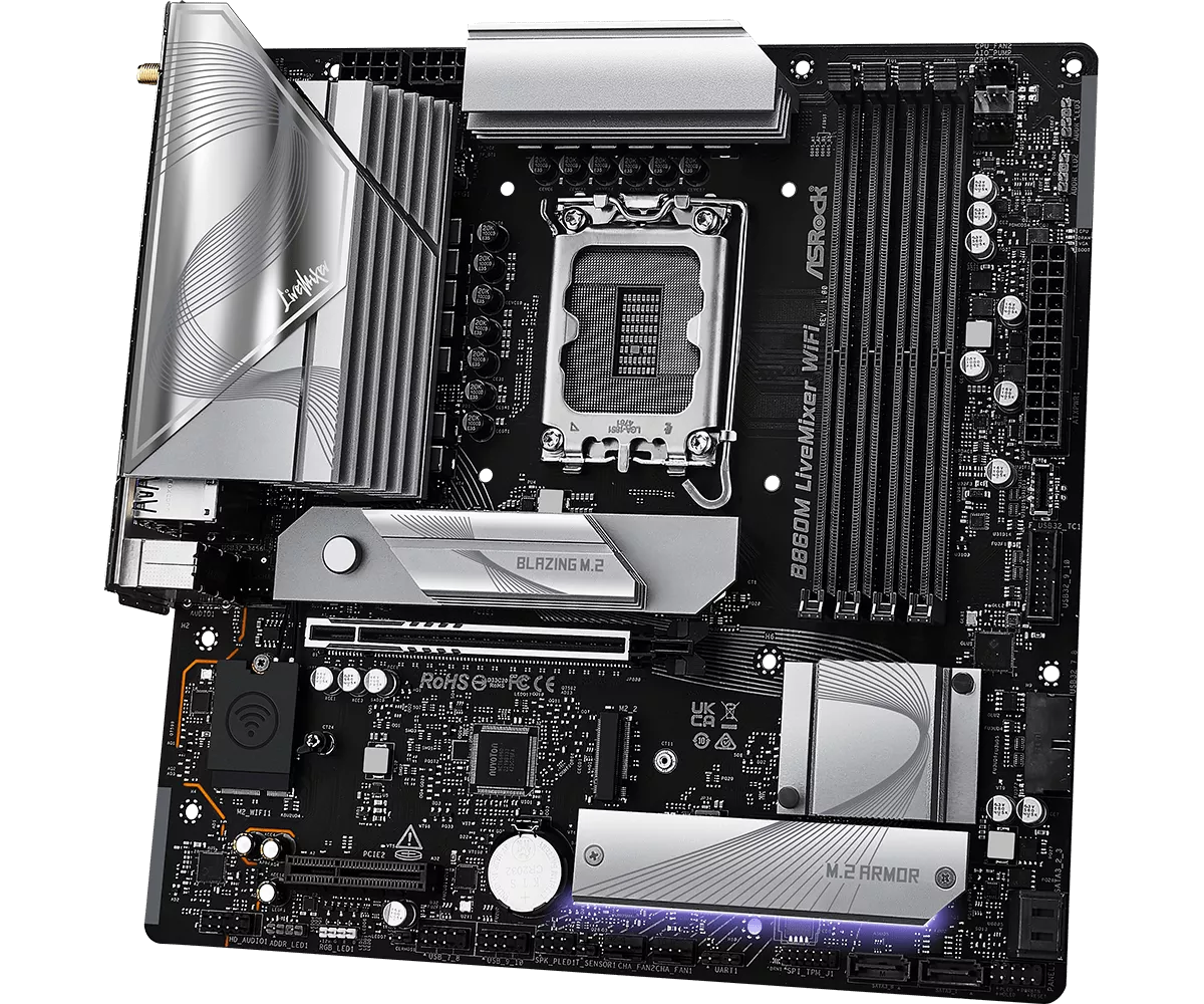 ASRock B860M LiveMixer WiFi インテル 800シリーズ LGA1851対応 intel