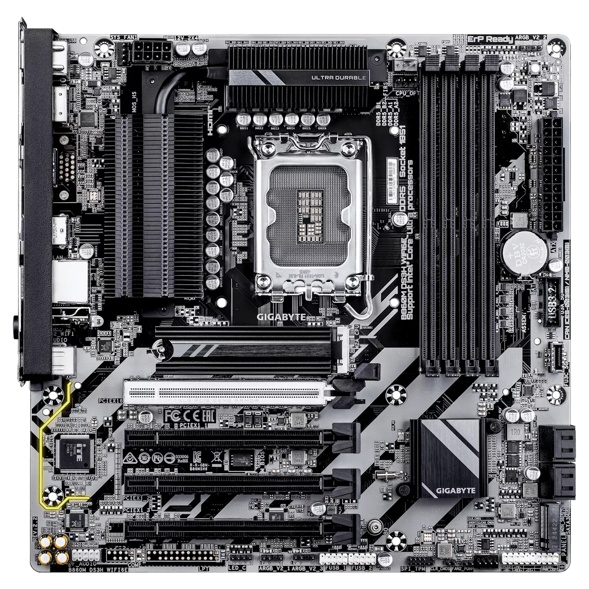 GIGABYTE B860M DS3H WIFI6E Rev2 インテル 800シリーズ LGA1851対応