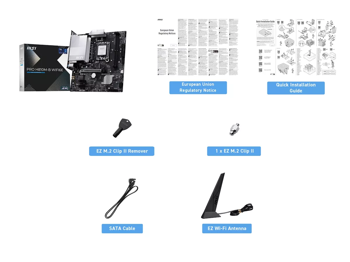 MSI PRO H810M-B WIFI6E インテル 800シリーズ LGA1851対応 intel H810