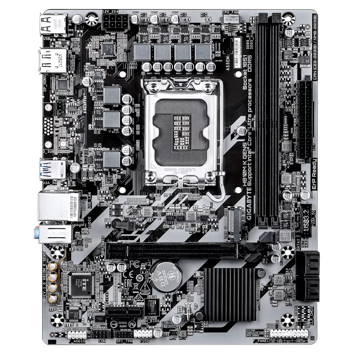 GIGABYTE H810M K GEN5 インテル 800シリーズ LGA1851対応 intel H810