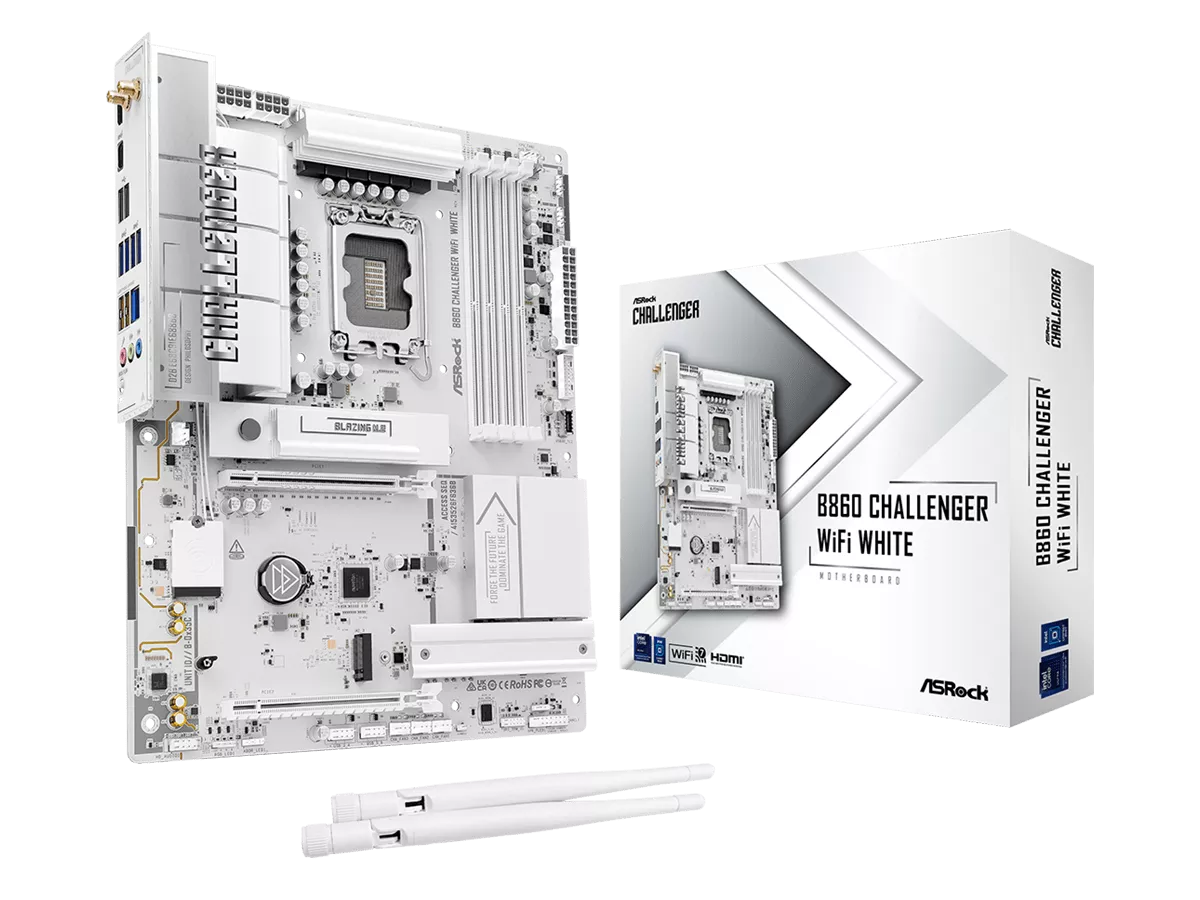 ASRock B860 Challenger WiFi White インテル 800シリーズ LGA1851対応