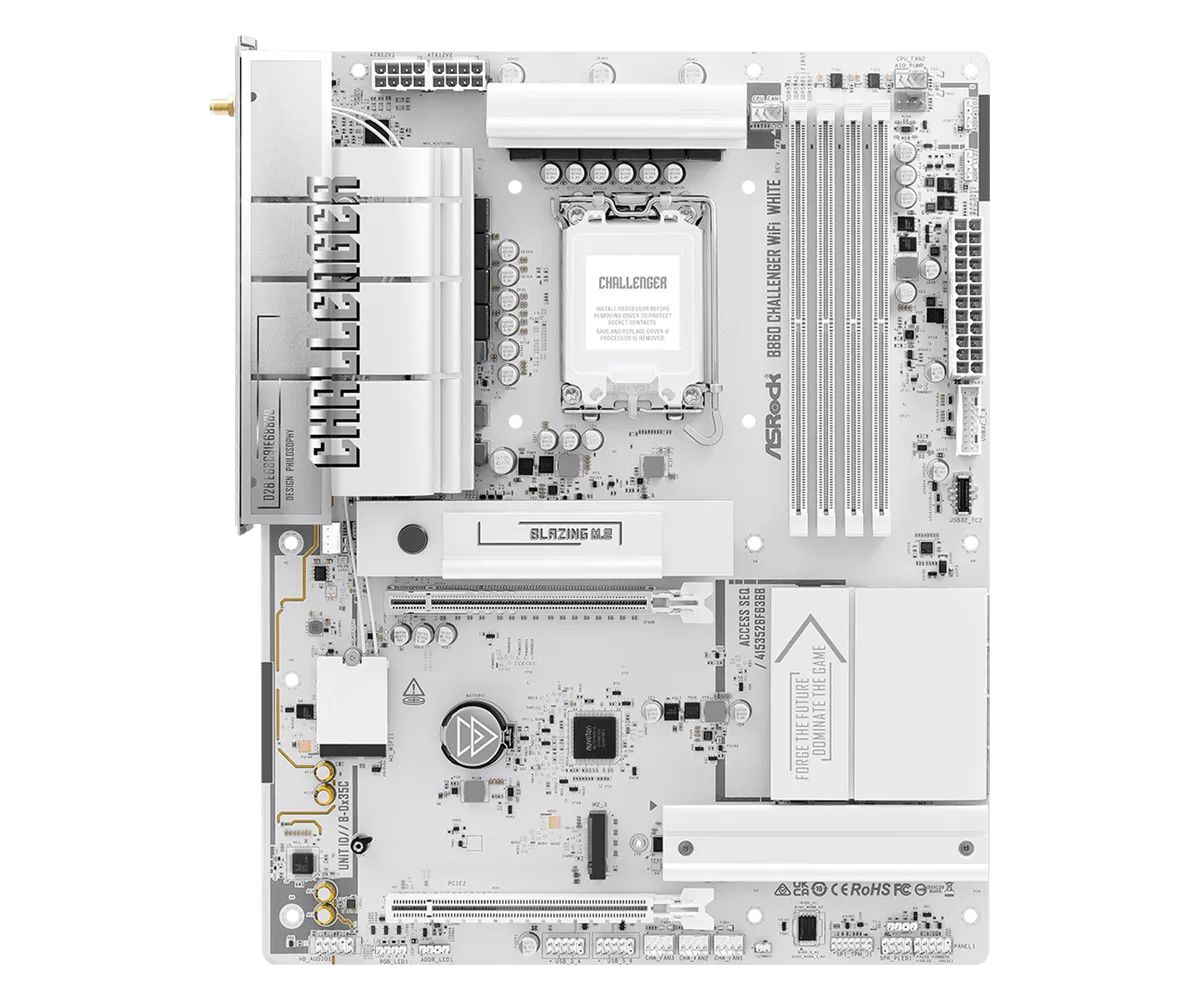 ASRock B860 Challenger WiFi White インテル 800シリーズ LGA1851対応