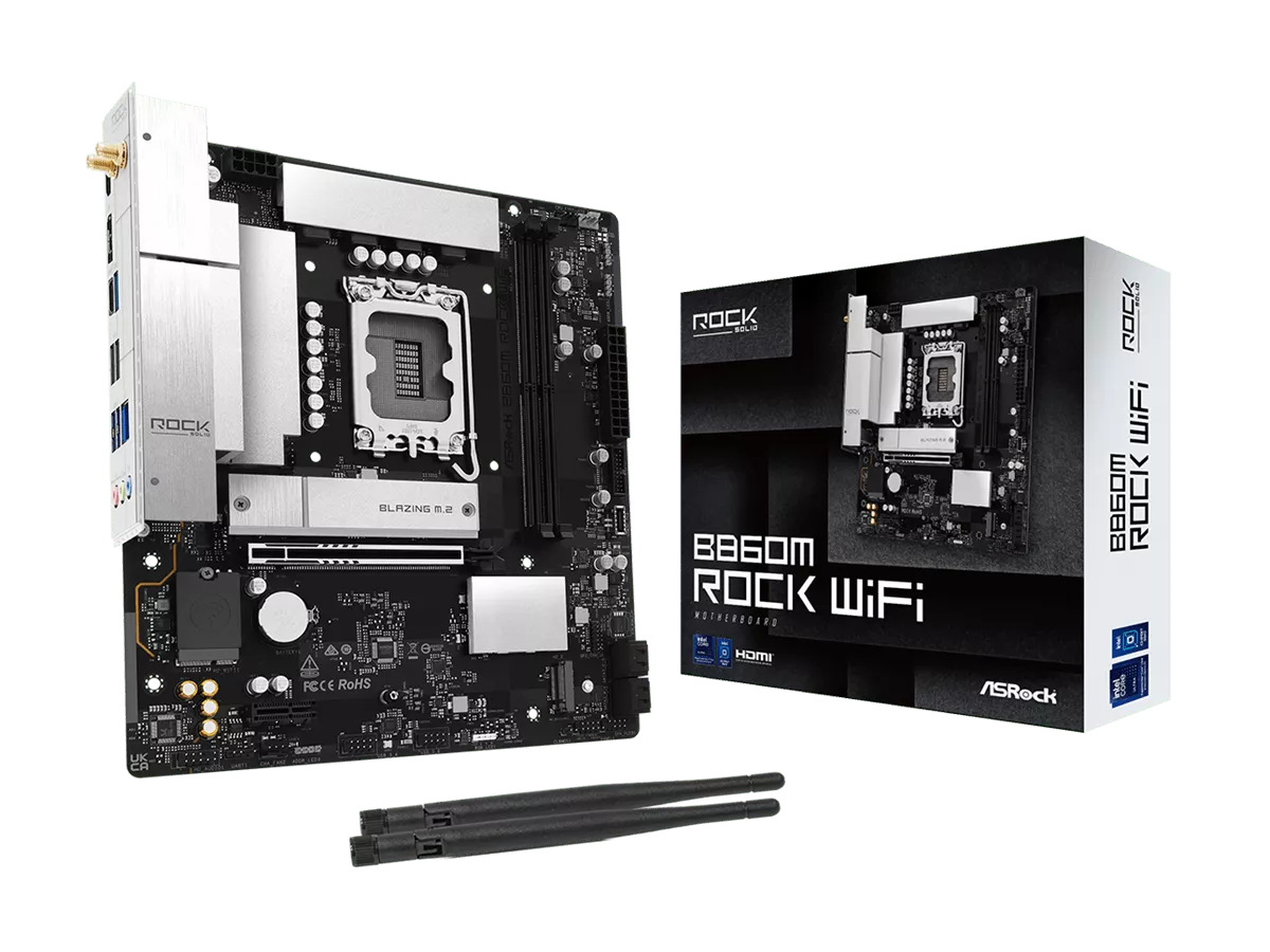 ASRock B860M Rock WiFi インテル 800シリーズ LGA1851対応 intel B860