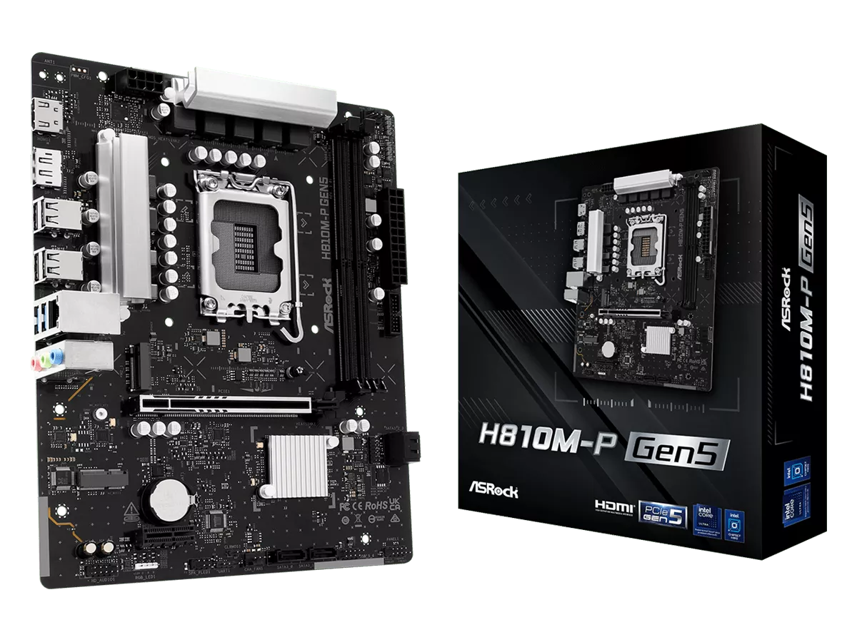 ASRock H810M-P Gen5 インテル 800シリーズ LGA1851対応 intel H810