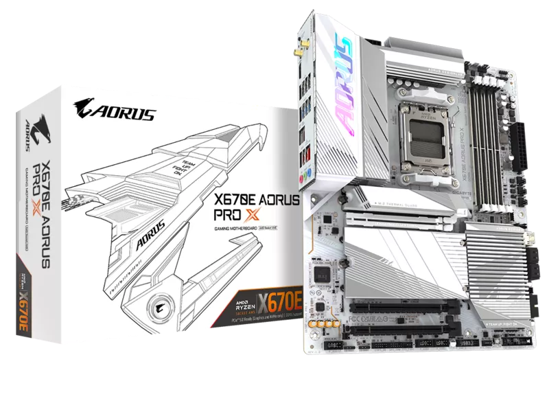 AORUSから白系AMD AM5 Ryzenシリーズ対応X670E搭載ATXマザーボード