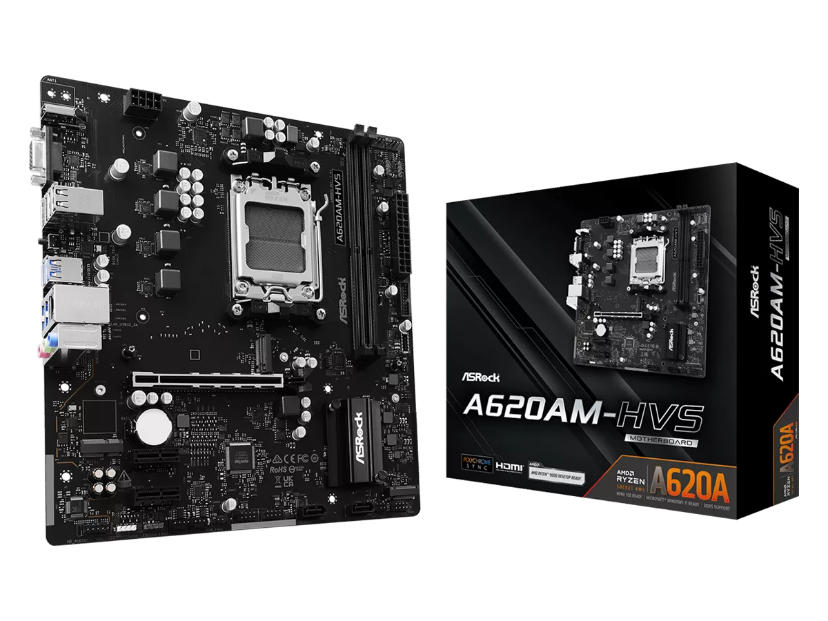 ASRock A620AM-HVS AMD 600シリーズ Socket AM5対応 AMD A620A チップ