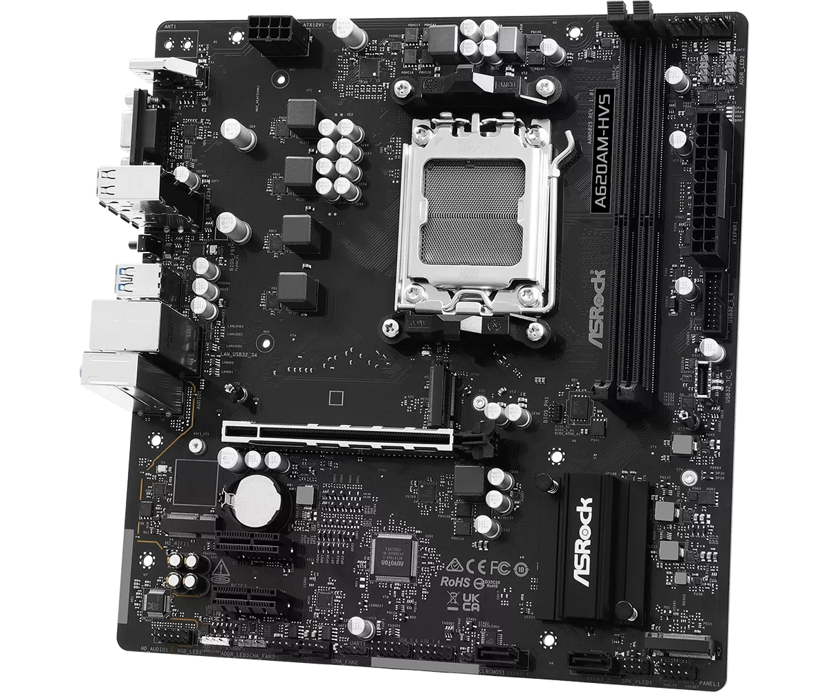 ASRock A620AM-HVS AMD 600シリーズ Socket AM5対応 AMD A620A チップ