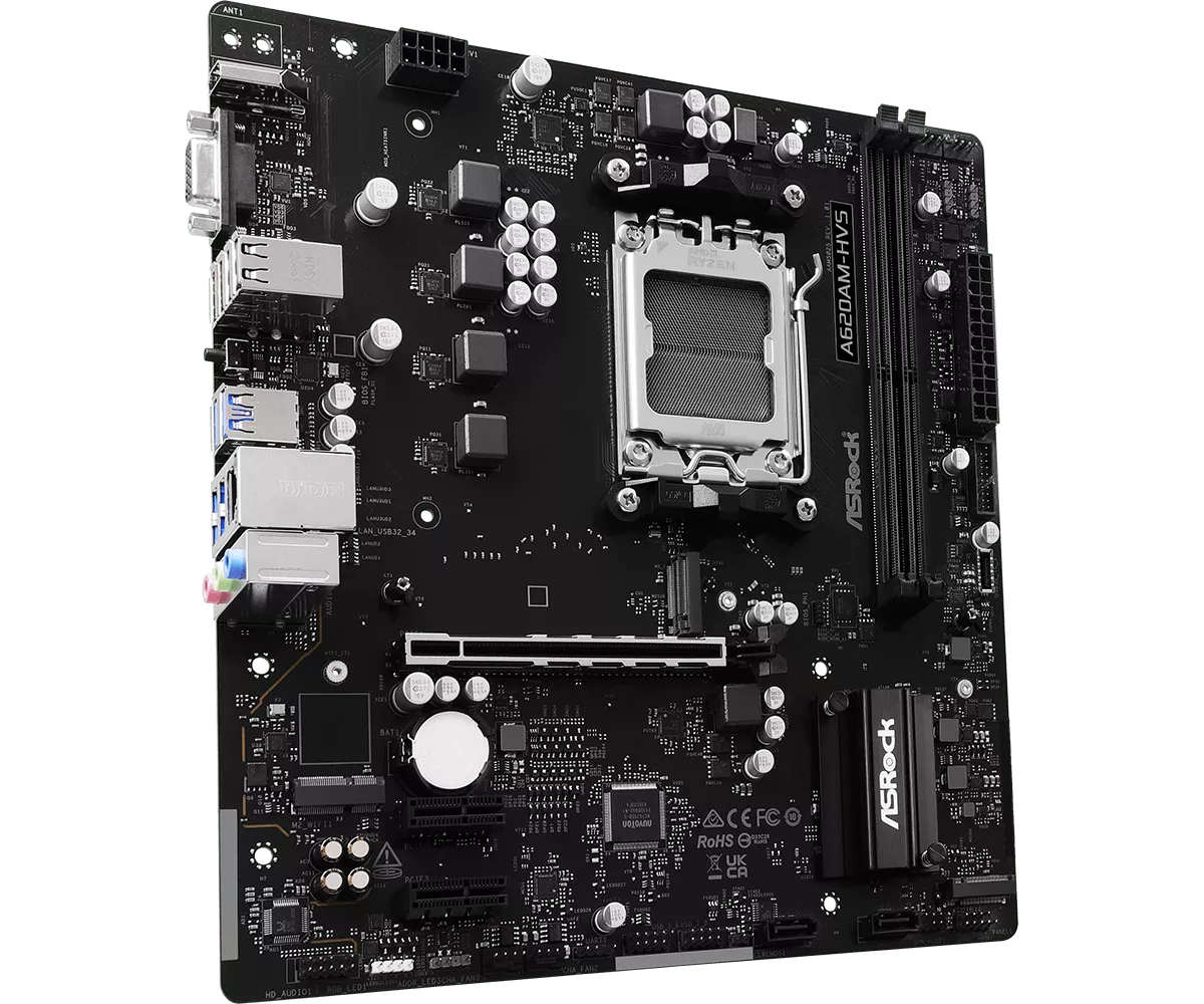ASRock A620AM-HVS AMD 600シリーズ Socket AM5対応 AMD A620A チップ