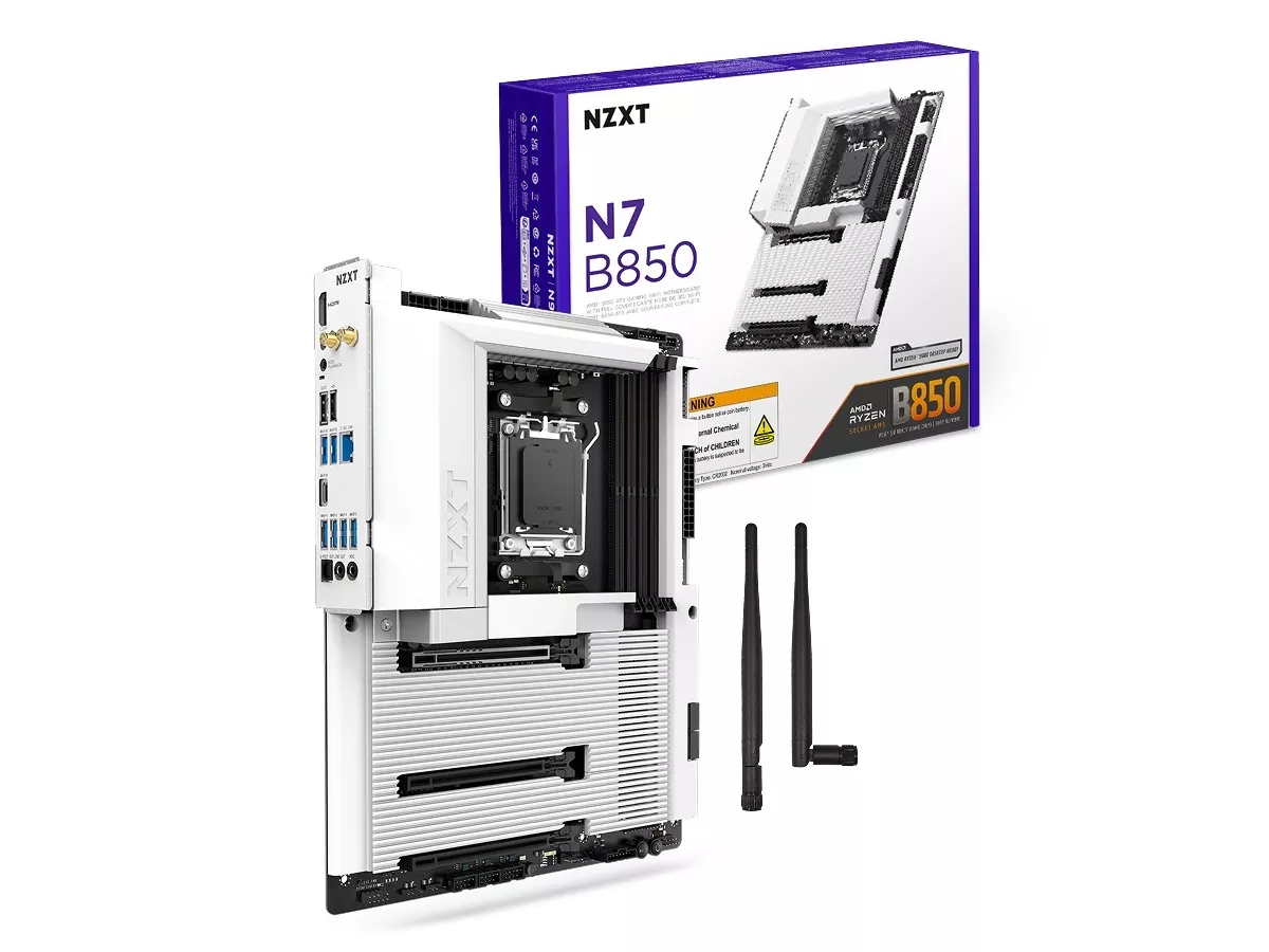 NZXT N7 B850 White AMD 800シリーズ Socket AM5対応 AMD B850