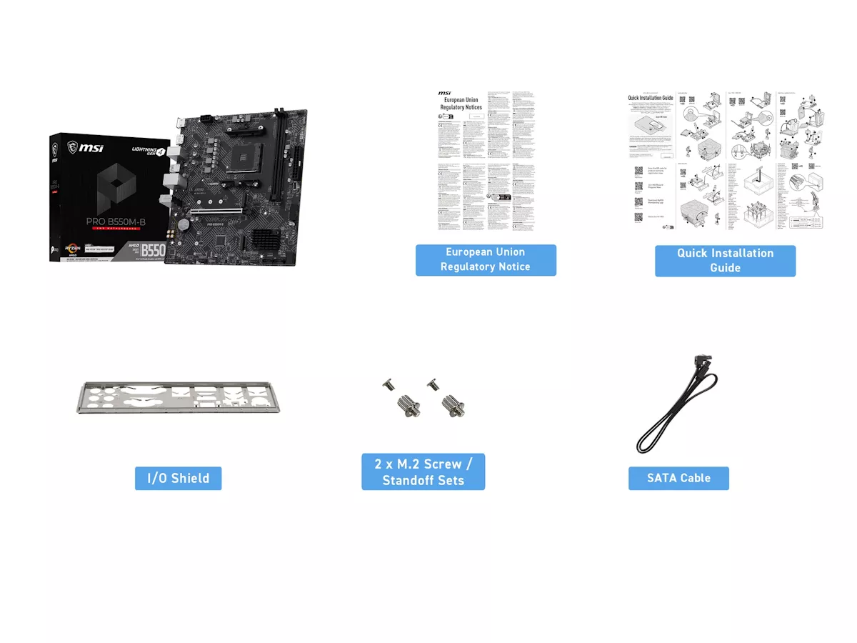 MSI PRO B550M-B AMD 500シリーズ Socket AM4対応 AMD B550チップ