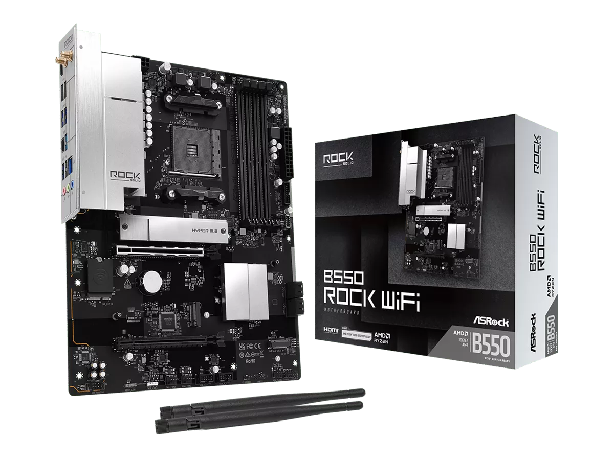 ASRock B550 Rock WiFi AMD 500シリーズ Socket AM4対応 AMD B550